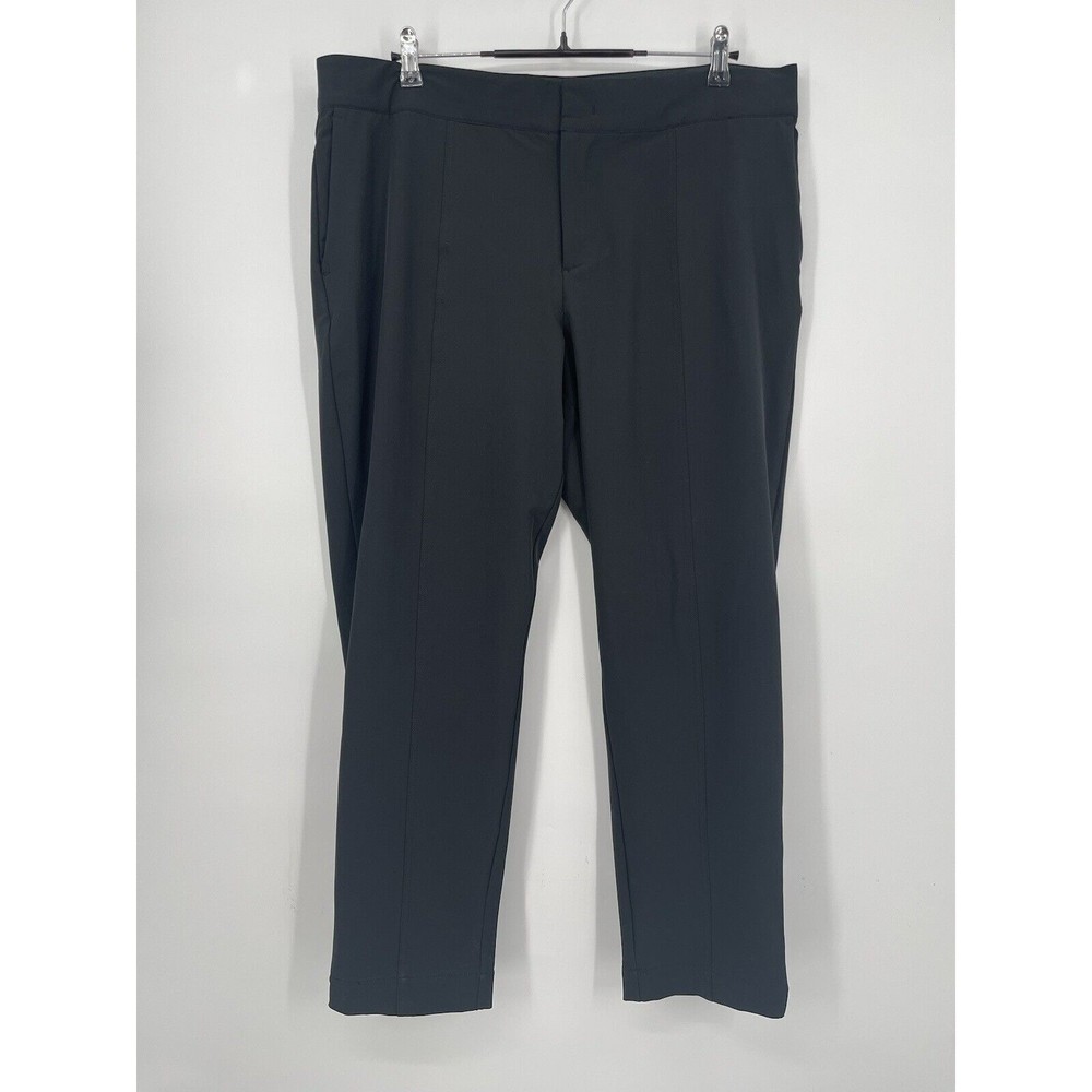 Mondetta Black Stretch Ankle Pants Trousers Women Size 14 Straight Leg